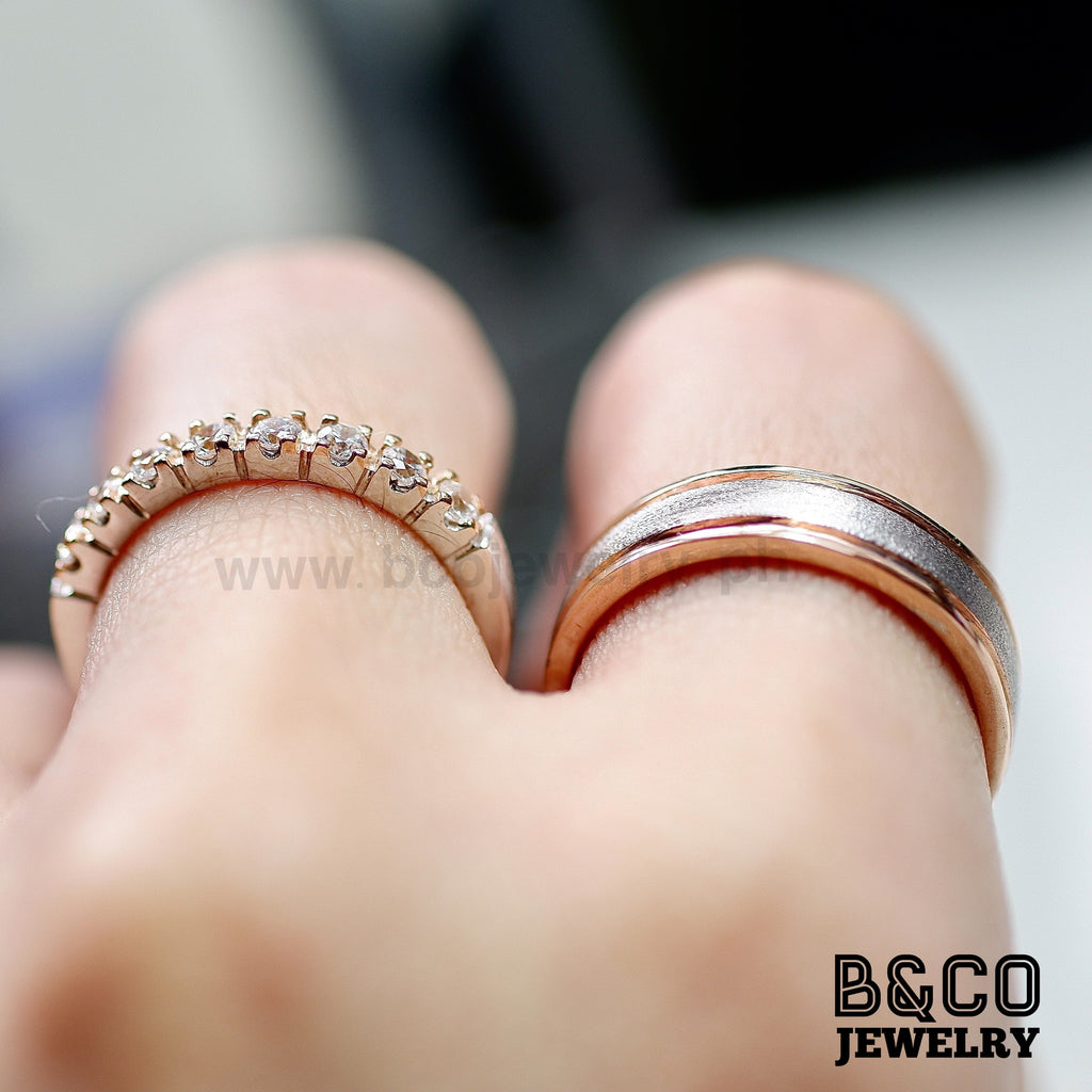 Salzburg Two Tone Wedding Rings - B&Co Jewelry