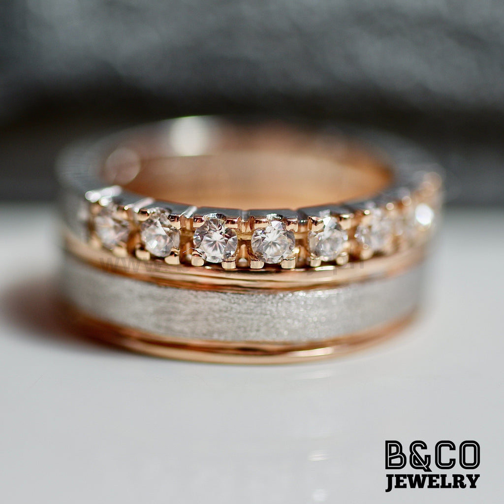 Salzburg Two Tone Wedding Rings - B&Co Jewelry