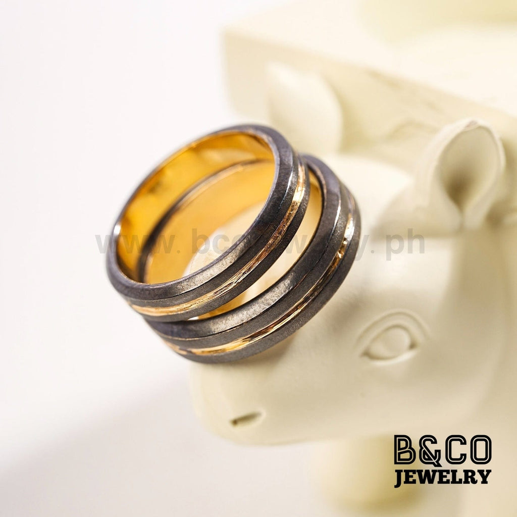 Sparta Code Black Wedding Rings - B&Co Jewelry