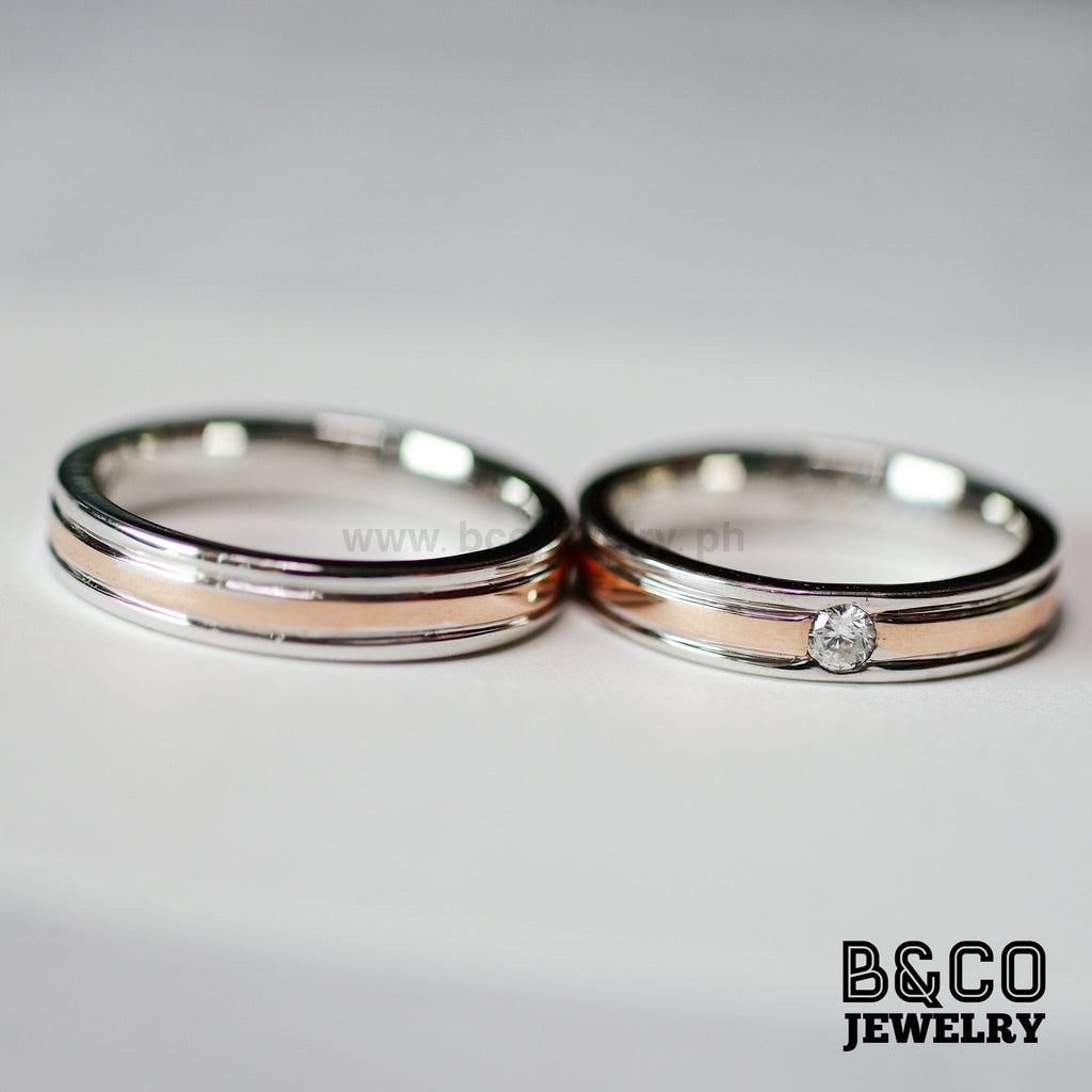 Tallinn Two Tone Wedding Rings - B&Co Jewelry