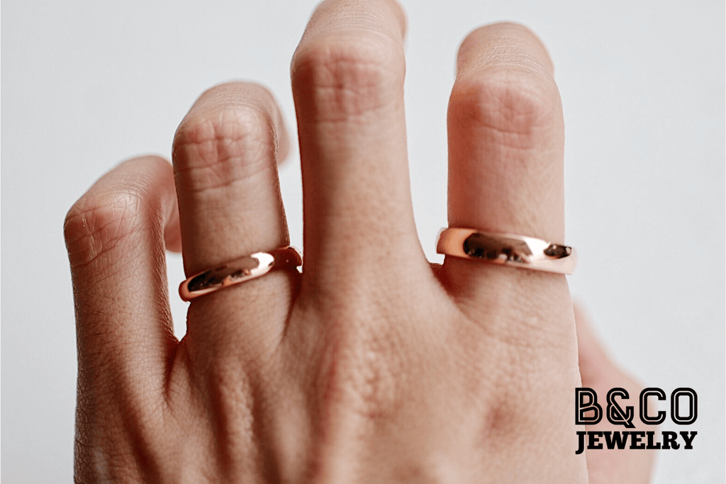 B&Co Jewelry Wedding Ring Classic Plain Wedding Rings