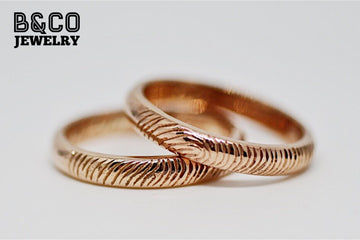 B&Co Jewelry Wedding Ring Fingerprint Wedding Rings