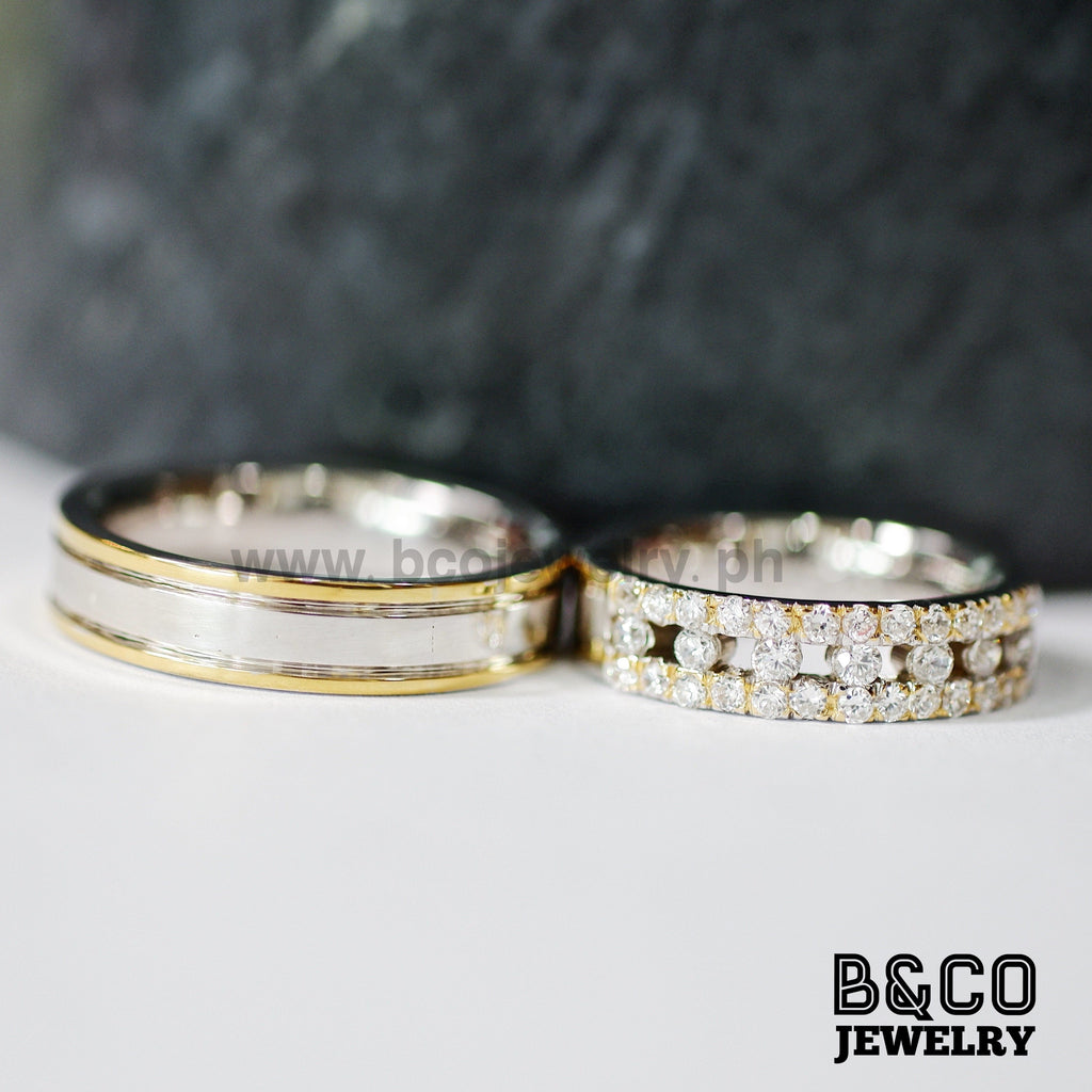 B&Co Jewelry Wedding Ring Giardini Two Tone Wedding Rings