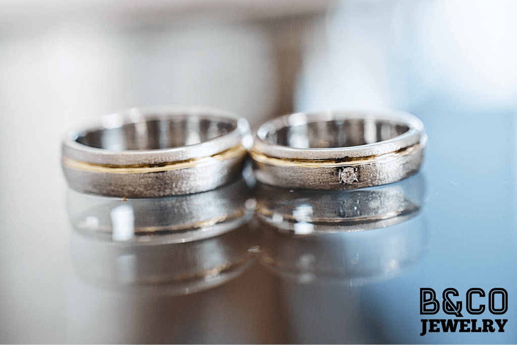 B&Co Jewelry Wedding Ring San Marino Two Tone Wedding Rings