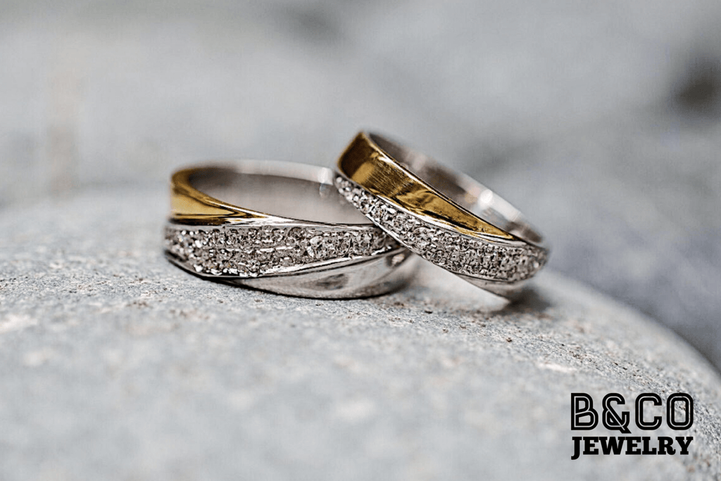 B&Co Jewelry Wedding Ring Sicily Two Tone Wedding Rings