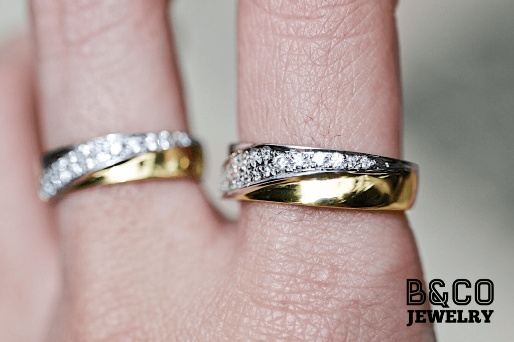 B&Co Jewelry Wedding Ring Sicily Two Tone Wedding Rings