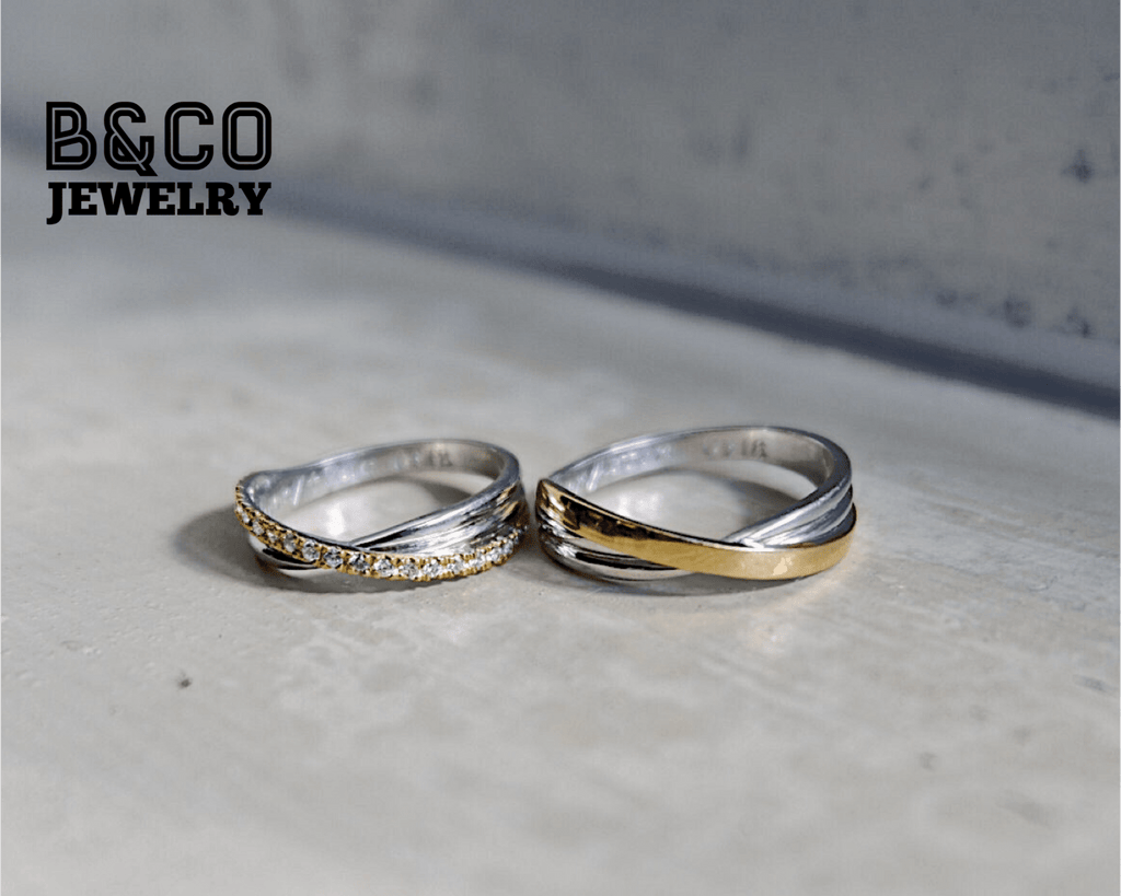 B&Co Jewelry Wedding Ring Signoria Two Tone Wedding Rings
