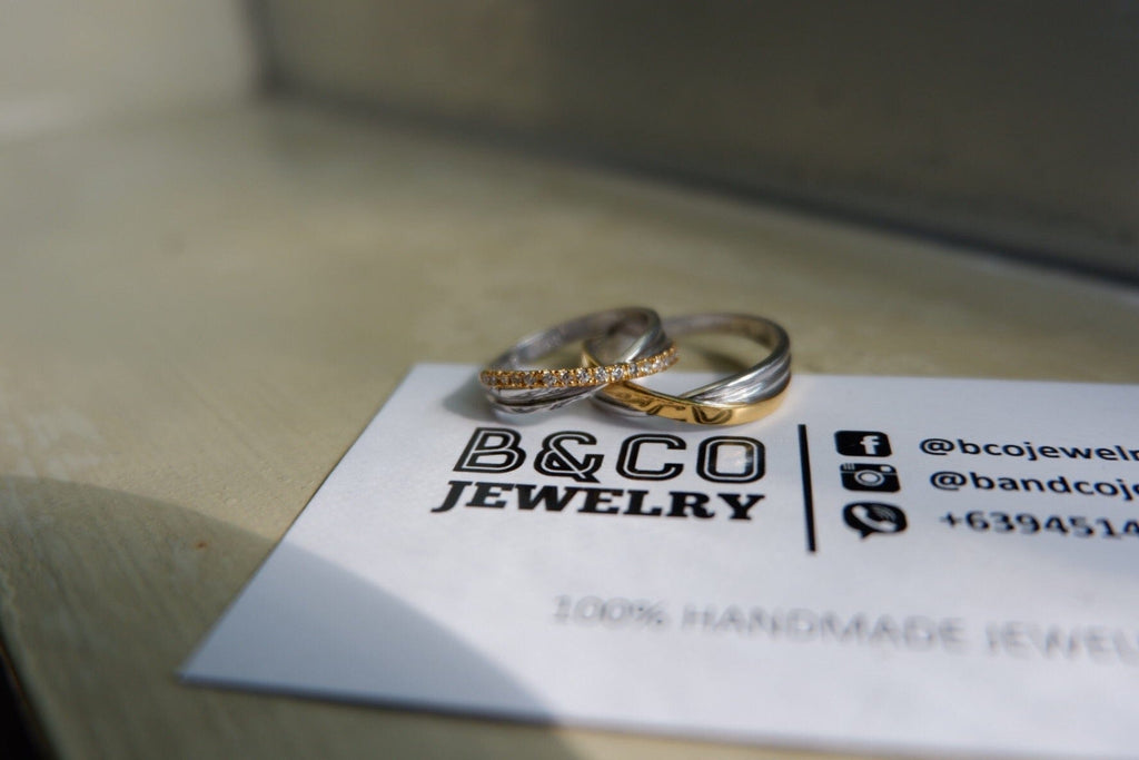 B&Co Jewelry Wedding Ring Signoria Two Tone Wedding Rings