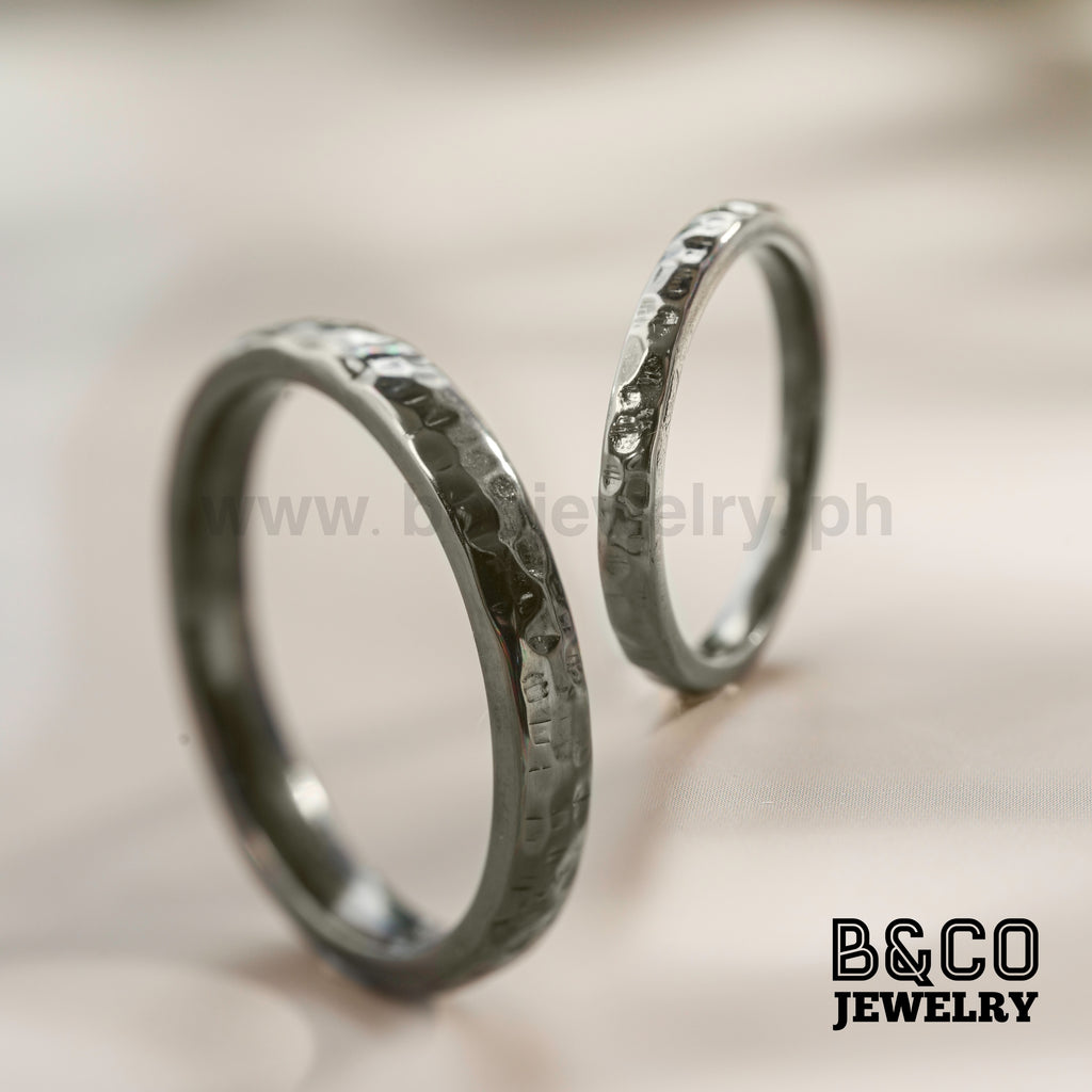 Thebes Code Black Wedding Rings - B&Co Jewelry