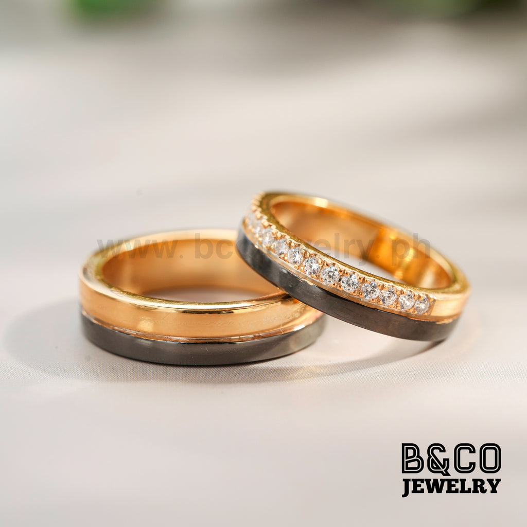 Eretria Code Black Wedding Rings - B&Co Jewelry