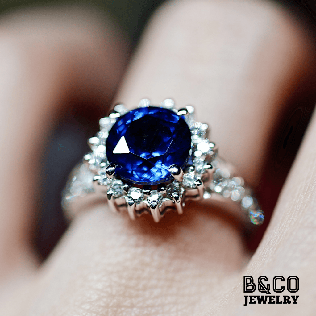 B&Co Jewelry Gemstone Ring 3ct Zernez Gemstone Engagement Ring