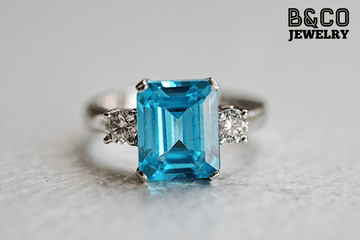 B&Co Jewelry Gemstone Ring 4ct Strasbourg Gemstone Engagement Ring