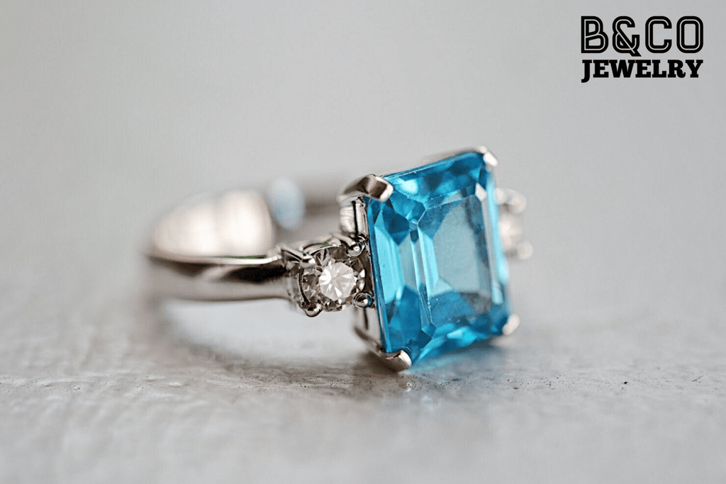 B&Co Jewelry Gemstone Ring 4ct Strasbourg Gemstone Engagement Ring