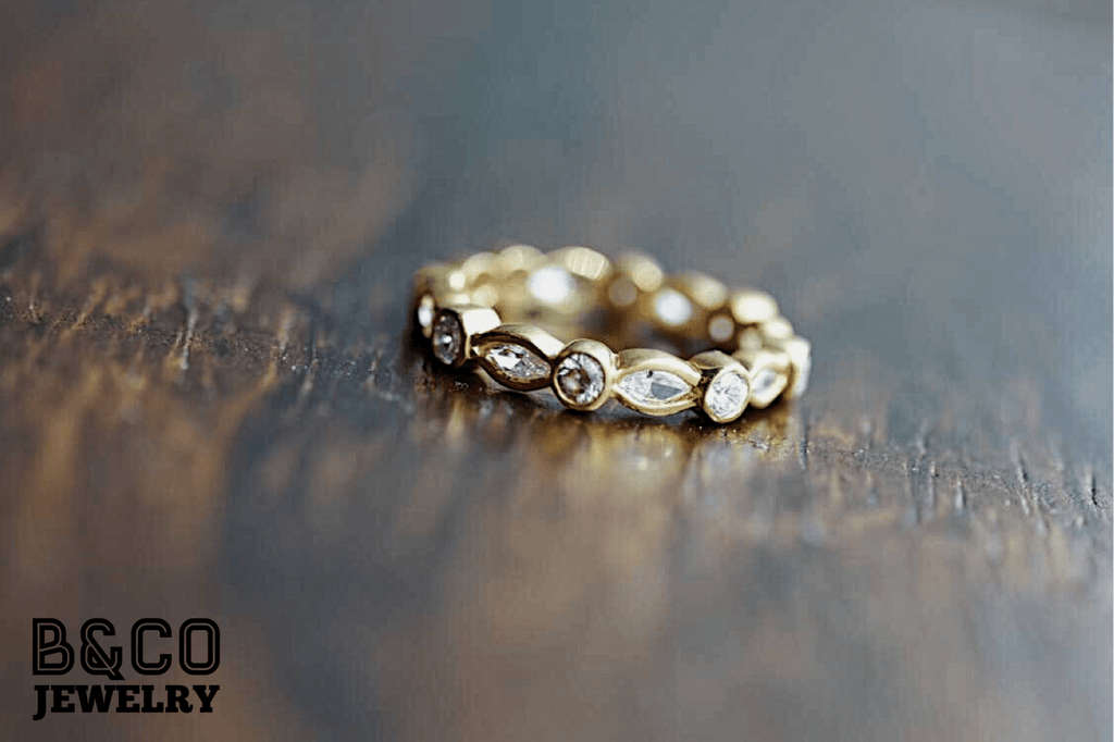 B&Co Jewelry Eternity Ring 3mm Marquis Eternity Ring