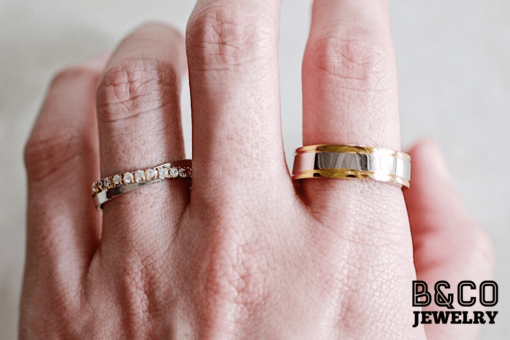 B&Co Jewelry Wedding Ring Algarve Two Tone Wedding Rings