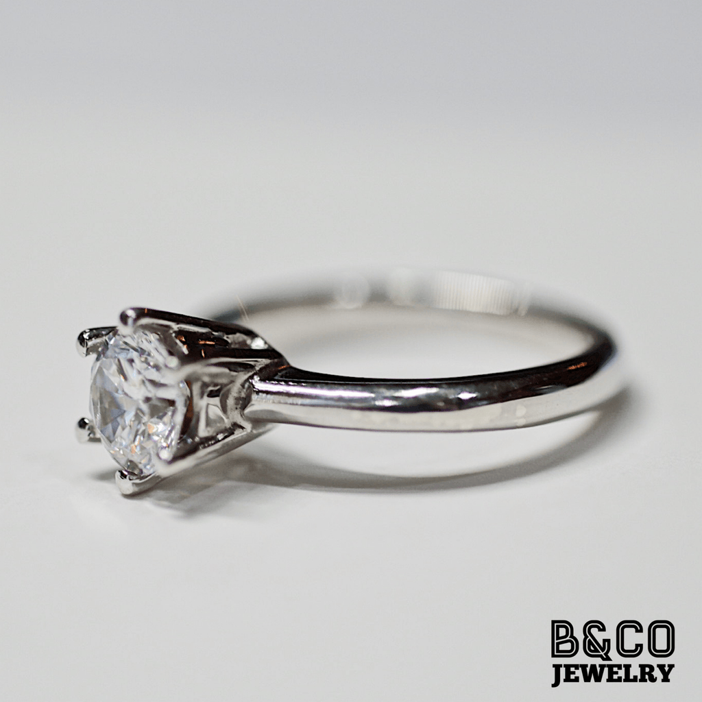 B&Co Jewelry Engagement Ring 1ct Solitaire 6-prong Engagement Ring