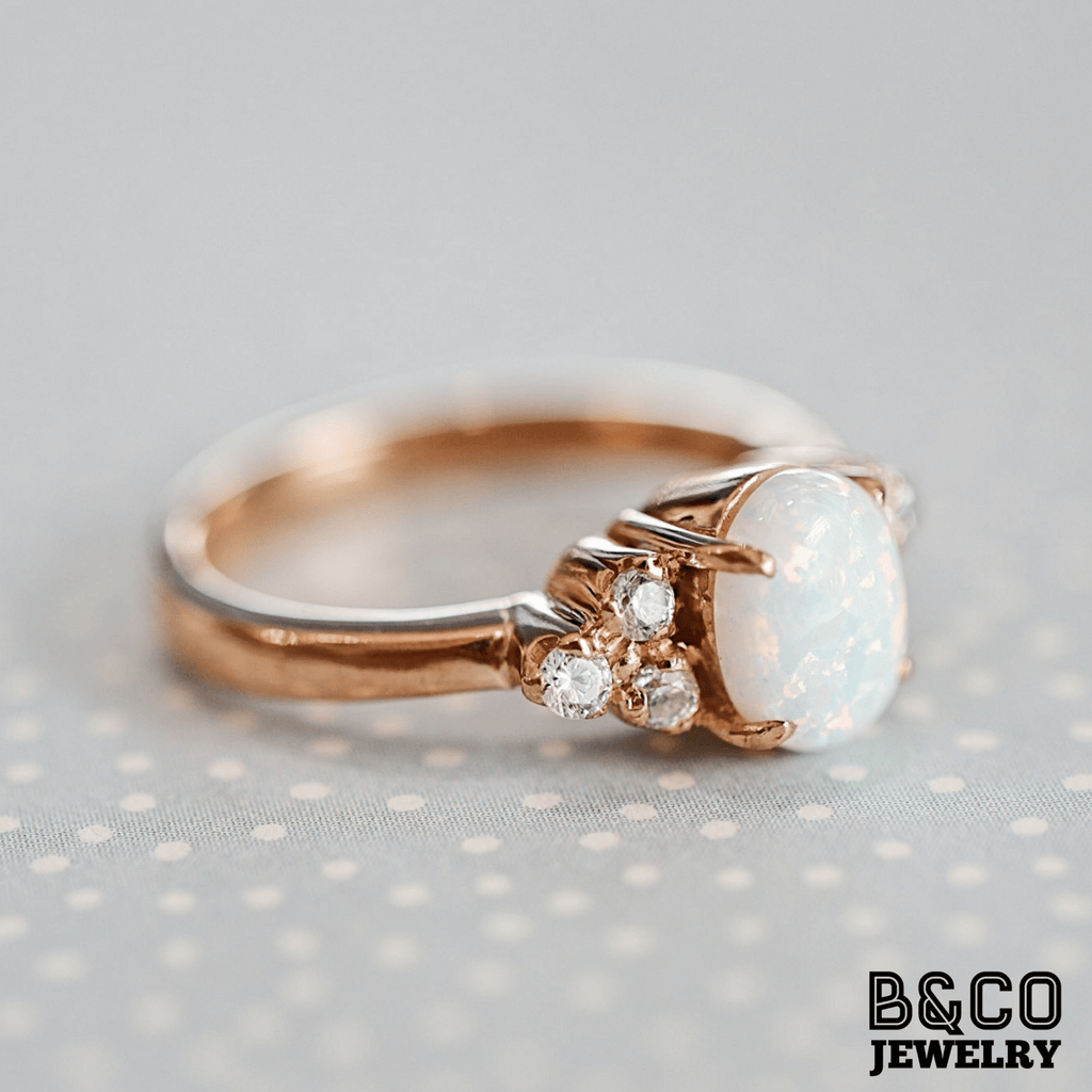 B&Co Jewelry Gemstone Ring 1.5ct Montmartre Opal Engagement Ring