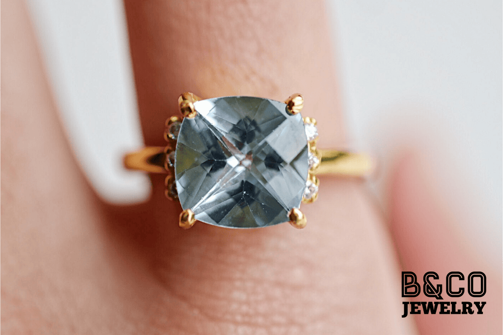 B&Co Jewelry Gemstone Ring 3ct Basque Gemstone Engagement Ring