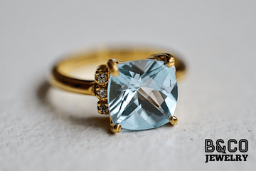 B&Co Jewelry Gemstone Ring 3ct Basque Gemstone Engagement Ring