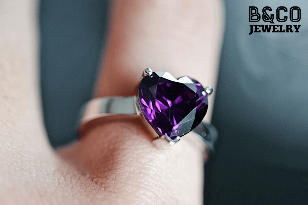 B&Co Jewelry Gemstone Ring 3ct Corazon Gemstone Engagement Ring