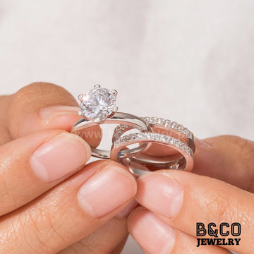 B&Co Jewelry Ring Enhancer Verdon Engagement Ring Enhancer Set