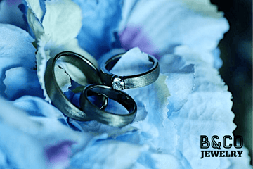 B&Co Jewelry Wedding Band + Engagement Ring Set Mount Etna Set