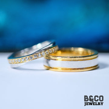 B&Co Jewelry Wedding Ring Marbella Two Tone Wedding Rings