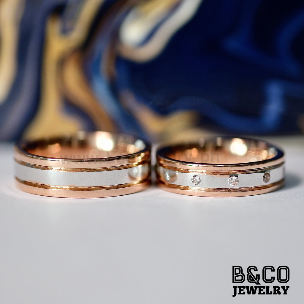 B&Co Jewelry Wedding Ring Munich Two Tone Wedding Rings
