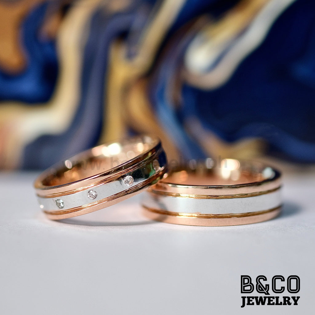 B&Co Jewelry Wedding Ring Munich Two Tone Wedding Rings