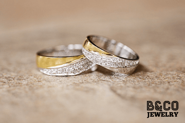 B&Co Jewelry Wedding Ring Sicily Two Tone Wedding Rings