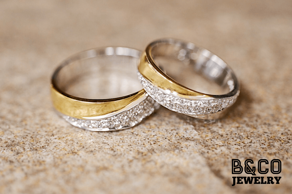 B&Co Jewelry Wedding Ring Sicily Two Tone Wedding Rings