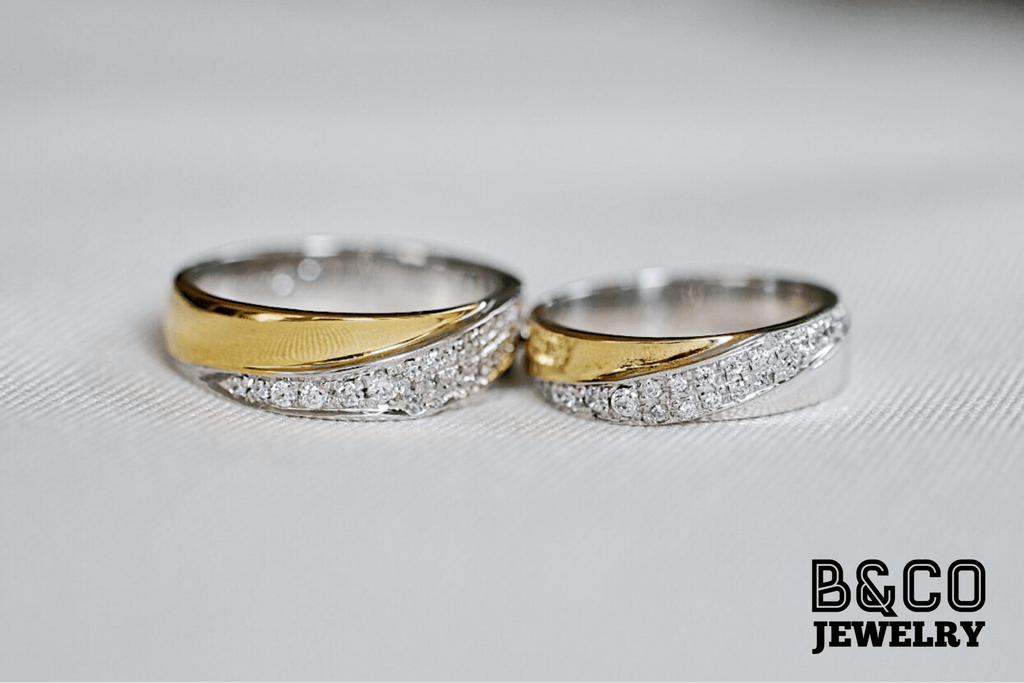 B&Co Jewelry Wedding Ring Sicily Two Tone Wedding Rings