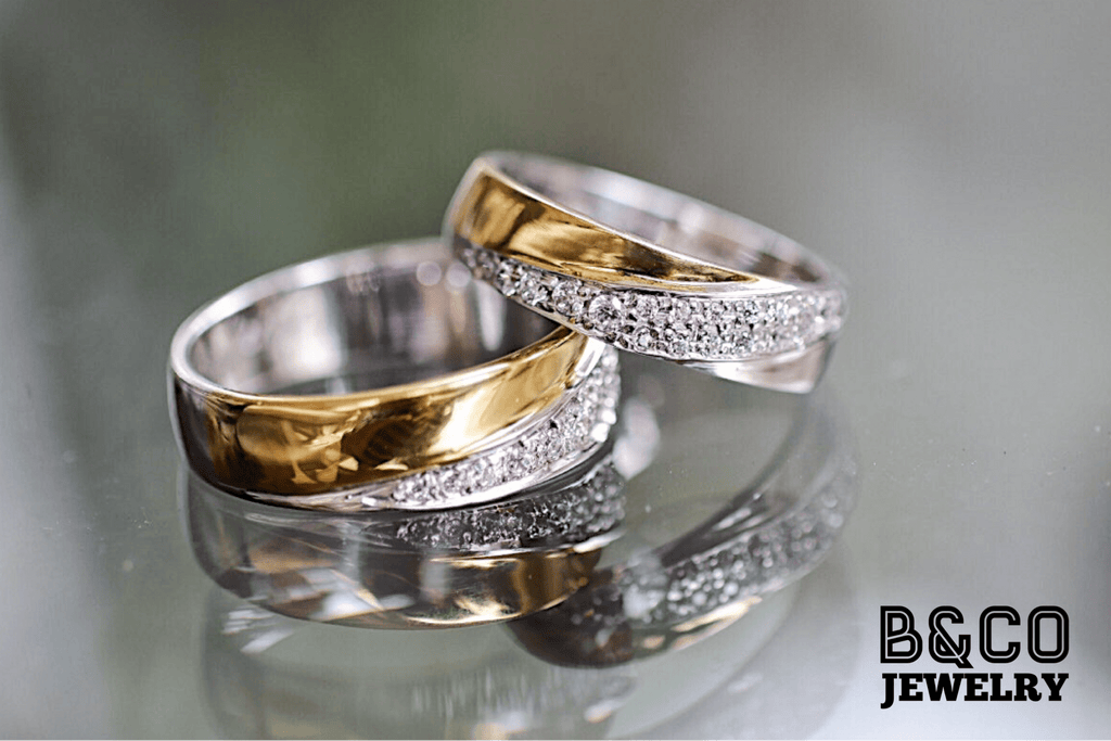 B&Co Jewelry Wedding Ring Sicily Two Tone Wedding Rings